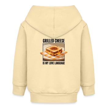 Gegrillter Käse ist meine Love Language - Baby Organic Kapuzenjacke Baby Connector von Stanley/Stella - Creme - Hinten
