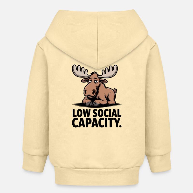 Orignal à faible capacité sociale - Veste à capuche bébé bio Stanley/Stella - crème
