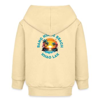 Bang Niang Beach Sonnenuntergangskreis - Baby Organic Kapuzenjacke Baby Connector von Stanley/Stella - Creme - Hinten