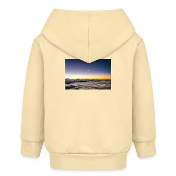 Lever de lune au-dessus d’une mer de nuages - Veste à capuche bébé bio Stanley/Stella - crème - Dos