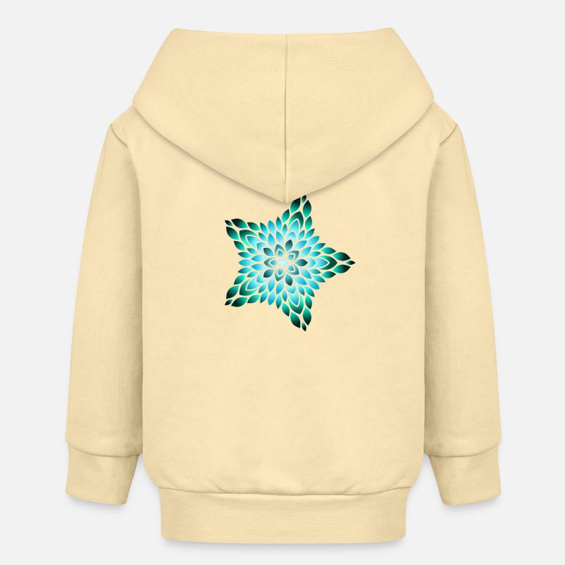Lumière de l’Étoile de l’Océan - Veste à capuche bébé bio Stanley/Stella - crème
