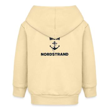 Moin Nordstrand – Maritimes Anker-Design - Baby Organic Kapuzenjacke Baby Connector von Stanley/Stella - Creme - Hinten