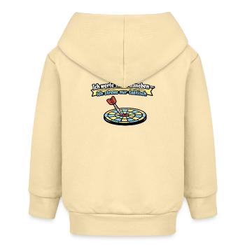 Taktischer Wurf: Dart Humor - Baby Organic Kapuzenjacke Baby Connector von Stanley/Stella - Creme - Hinten
