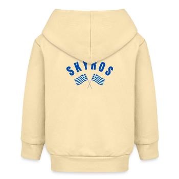 Drapeaux croisés grecs de Skyros - Veste à capuche bébé bio Stanley/Stella - crème - Dos