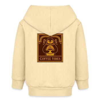 Penguin Coffee Vibes - Baby Organic Kapuzenjacke Baby Connector von Stanley/Stella - Creme - Hinten