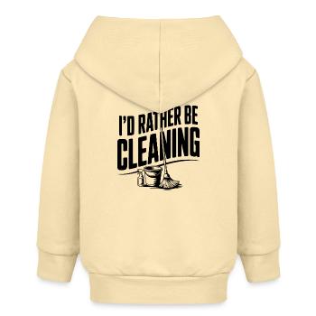Ich würde lieber putzen - Baby Organic Kapuzenjacke Baby Connector von Stanley/Stella - Creme - Hinten