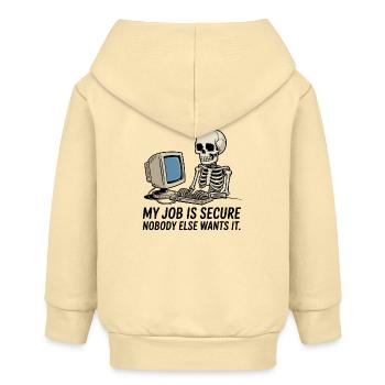 Skelett am PC IT-Arbeitssicherheit - Baby Organic Kapuzenjacke Baby Connector von Stanley/Stella - Creme - Hinten