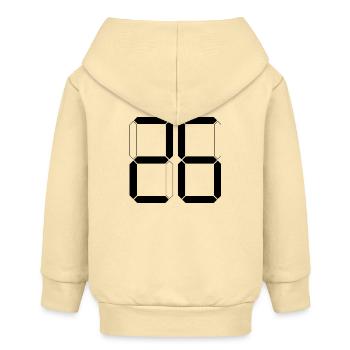NUMMER 26 Sechsundzwanzig Geschenk Digital - Baby Organic Kapuzenjacke Baby Connector von Stanley/Stella - Creme - Hinten