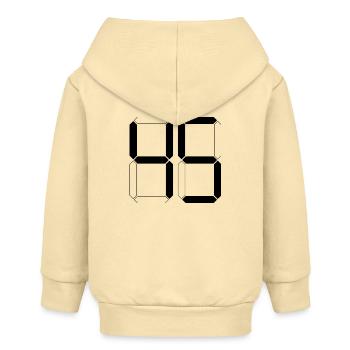 NUMMER 45 Fünfundvierzig Geschenk Digital - Baby Organic Kapuzenjacke Baby Connector von Stanley/Stella - Creme - Hinten