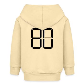NUMÉRO 80 Quatre-vingts Cadeaux Numériques - Veste à capuche bébé bio Stanley/Stella - crème - Dos