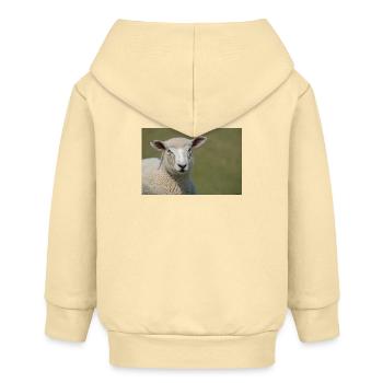Ein Schaf auf einem Deich Norddeutschland Poster - Baby Organic Kapuzenjacke Baby Connector von Stanley/Stella - Creme - Hinten