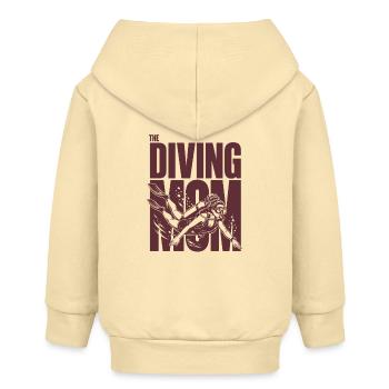 Diving Mom Diver Mom Shirt - Baby Organic Zip-up Hoodie by Stanley/Stella - cream - Back