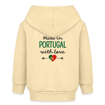 Made in Portugal with Love – Babykleidung - Baby Organic Kapuzenjacke Baby Connector von Stanley/Stella - Creme - Hinten