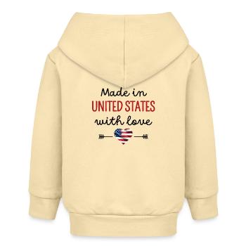 Fabriqué aux États-Unis avec amour – Vêtements pour bébé - Veste à capuche bébé bio Stanley/Stella - crème - Dos