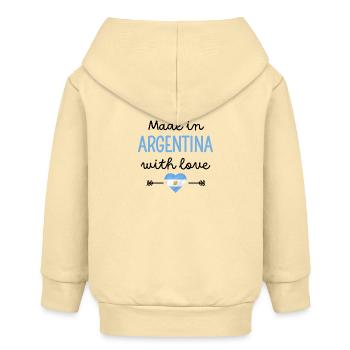 Made in Argentina with Love – Babykleidung - Baby Organic Kapuzenjacke Baby Connector von Stanley/Stella - Creme - Hinten
