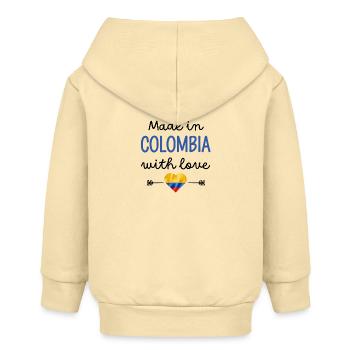 Fabriqué en Colombie avec amour – Vêtements pour bébé - Veste à capuche bébé bio Stanley/Stella - crème - Dos