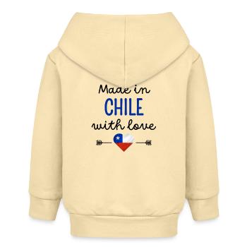 Fabriqué au Chili avec amour – Vêtements pour bébé - Veste à capuche bébé bio Stanley/Stella - crème - Dos