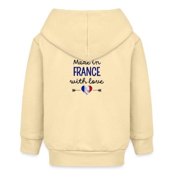 Made in France with Love – Baby Clothes - Baby Organic Zip-up Hoodie by Stanley/Stella - cream - Back