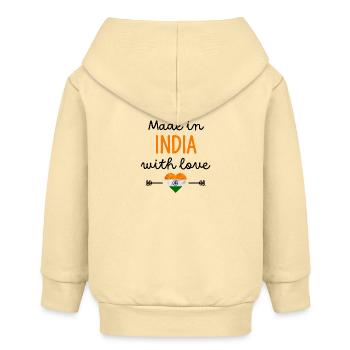 Fabriqué en Inde avec amour – Vêtements pour bébé - Veste à capuche bébé bio Stanley/Stella - crème - Dos