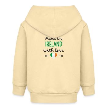 Made in Ireland with Love – Baby Clothes - Baby Organic Zip-up Hoodie by Stanley/Stella - cream - Back