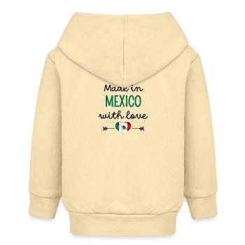 Made in Mexico with Love – Baby Clothes - Baby Organic Zip-up Hoodie by Stanley/Stella - cream - Back