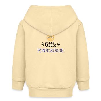 Petit Pönnukökur – Vêtements de bébé mignons - Veste à capuche bébé bio Stanley/Stella - crème - Dos