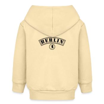 Berlin with bear - Baby Organic Zip-up Hoodie by Stanley/Stella - cream - Back