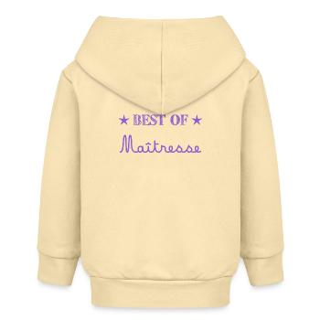GELIEBTE. VIELEN DANK. DANKE HERRIN - Baby Organic Kapuzenjacke Baby Connector von Stanley/Stella - Creme - Hinten