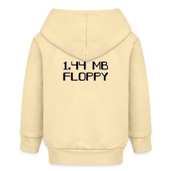 Floppy Disk 90er Jahre Speicher - Baby Organic Kapuzenjacke Baby Connector von Stanley/Stella - Creme - Hinten
