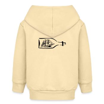 Schiff Flaschenschiff Seefahrt - Baby Organic Kapuzenjacke Baby Connector von Stanley/Stella - Creme - Hinten