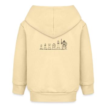Spielfigur Brettspiel Evolution: Lustiges Design - Baby Organic Kapuzenjacke Baby Connector von Stanley/Stella - Creme - Hinten