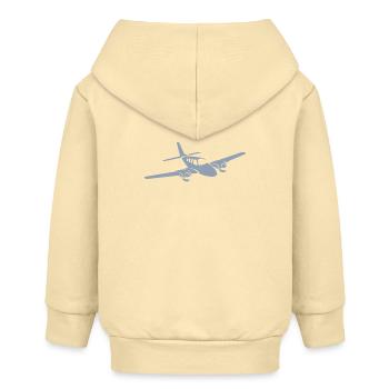 Silhouette minimaliste d’avion à hélice - Veste à capuche bébé bio Stanley/Stella - crème - Dos