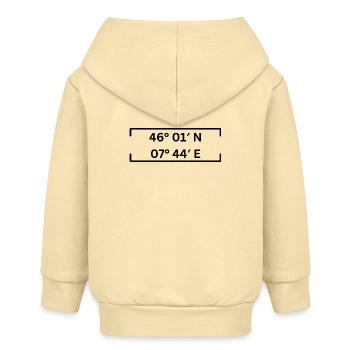 Coordinates Zermatt Minimalist - Baby Organic Zip-up Hoodie by Stanley/Stella - cream - Back
