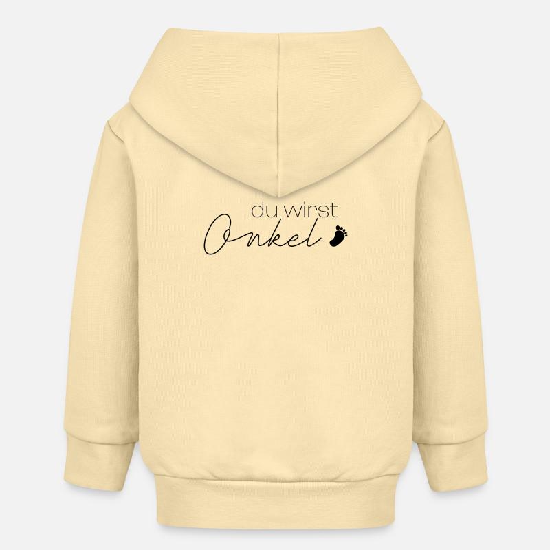 tu seras un oncle - Veste à capuche bébé bio Stanley/Stella - crème