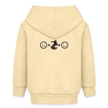 Snowboard Motiv für echte Liebhaber - Baby Organic Kapuzenjacke Baby Connector von Stanley/Stella - Creme - Hinten