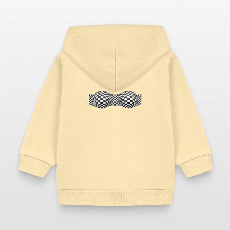 Folded Checkered Patterns Baby Organic Zip-up Hoodie by Stanley/Stella