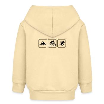 Triathlon Icons Sport - Baby Organic Zip-up Hoodie by Stanley/Stella - cream - Back
