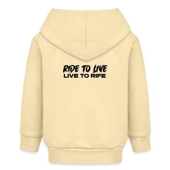 ride to live - Baby Organic Kapuzenjacke Baby Connector von Stanley/Stella - Creme - Hinten
