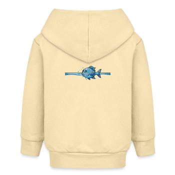 Poisson Créature marine - Veste à capuche bébé bio Stanley/Stella - crème - Dos