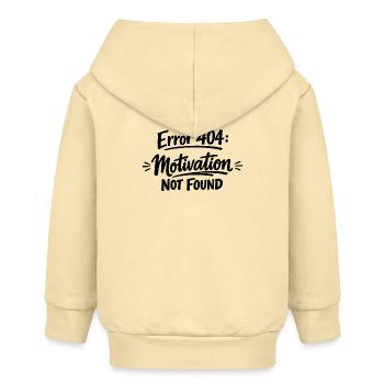 404 Motivation not found. - Baby Organic Zip-up Hoodie by Stanley/Stella - cream - Back