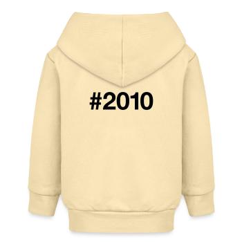 2010 Né 16 ans 16e anniversaire - Veste à capuche bébé bio Stanley/Stella - crème - Dos