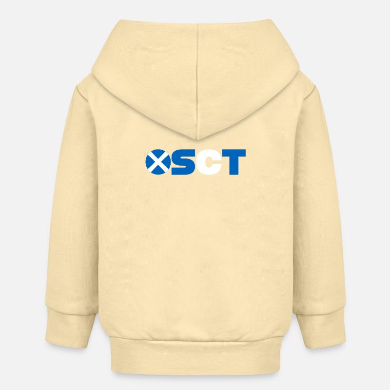 Écosse - Veste à capuche bébé bio Stanley/Stella - crème
