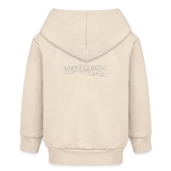 Bratislava Bubble - Baby Organic Zip-up Hoodie by Stanley/Stella - soft Ecru - Back