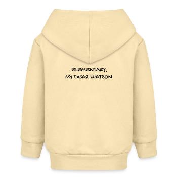 Cinema - Quotes - Film - Citations - Zitat - Humor - Baby Organic Zip-up Hoodie by Stanley/Stella - cream - Back