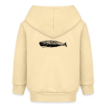 Pottwal - Baby Organic Kapuzenjacke Baby Connector von Stanley/Stella - Creme - Hinten
