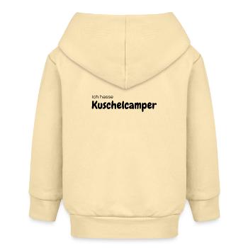 Cuddle camper - Baby Organic Zip-up Hoodie by Stanley/Stella - cream - Back