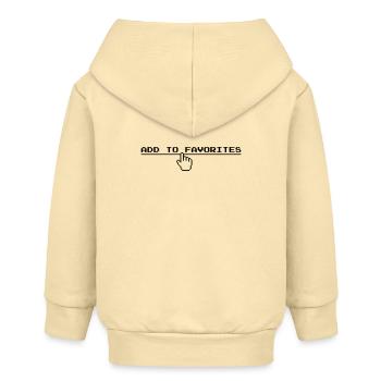 Ajouter aux favoris (US) - Veste à capuche bébé bio Stanley/Stella - crème - Dos