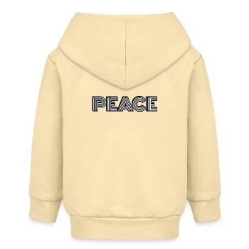 Peace Retro Fett Typografie - Baby Organic Kapuzenjacke Baby Connector von Stanley/Stella - Creme - Hinten