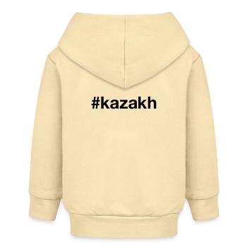 KAZAKH Hashtag Kazakh Kazakhstan - Veste à capuche bébé bio Stanley/Stella - crème - Dos