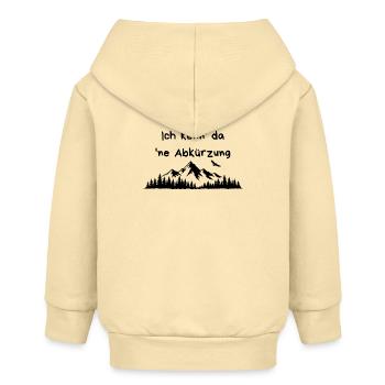 Abkürzung Berge Wandern Sprüche - Baby Organic Kapuzenjacke Baby Connector von Stanley/Stella - Creme - Hinten